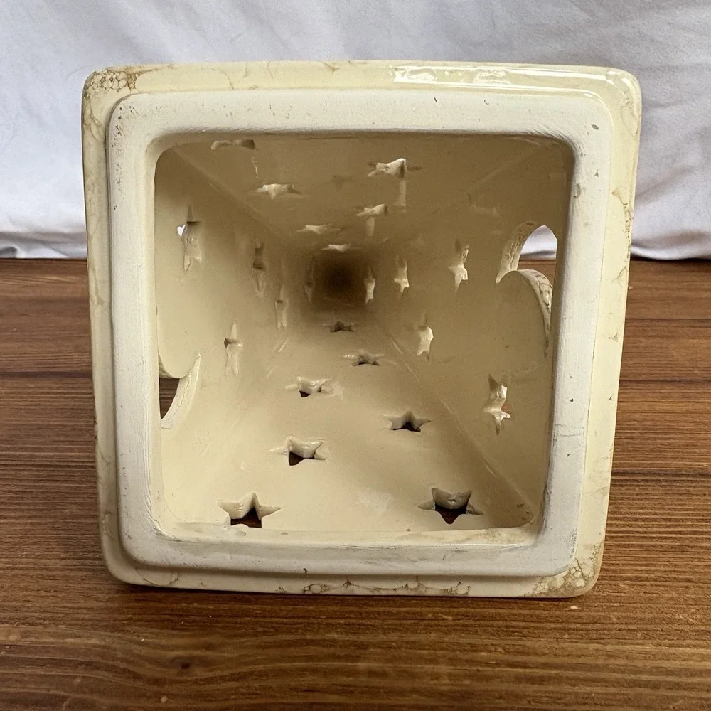 PartyLite Galaxy Pyramid Tealight Candle Holder P0161 Moon Stars Retired - Picture 10 of 14